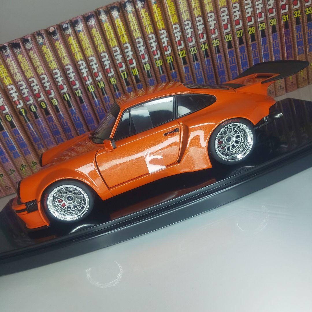 〓1/18スケール〓ポルシェ911ターボ〓ダイキャストモデル〓オレンジ〓新品〓