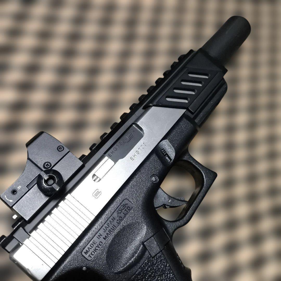 東京マルイ製　グロック18C　電動ハンドガン　レール　サイレンサー　ドットサイト