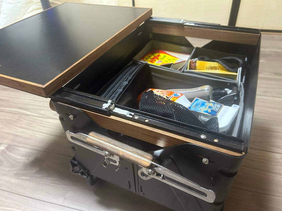 スノーピーク　シェルフコンテナ25用　スライドトップ　ウォールナット