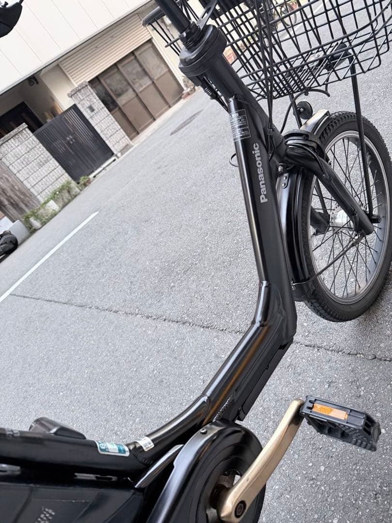 大阪府　パナソニック　電動アシスト自転車 チャイルドシート付き 黒