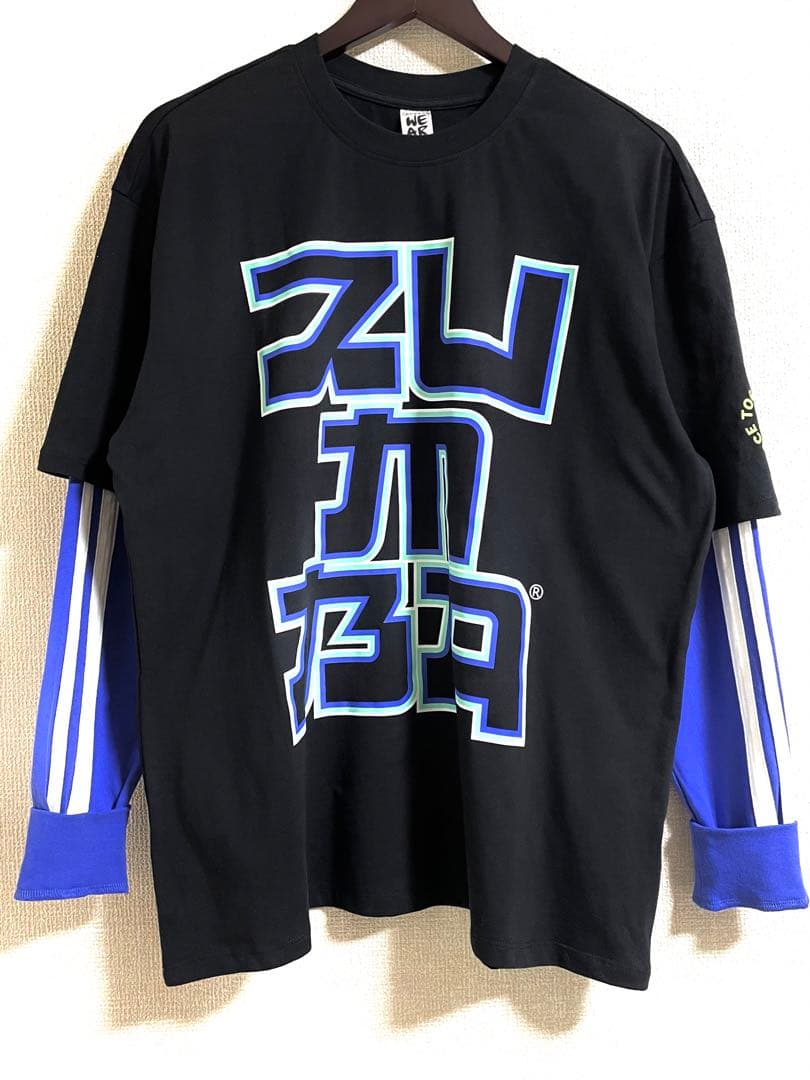 【正規品】新作ZUMBAアジアンロゴオーバーサイズドクルーネック長袖Tシャツ
