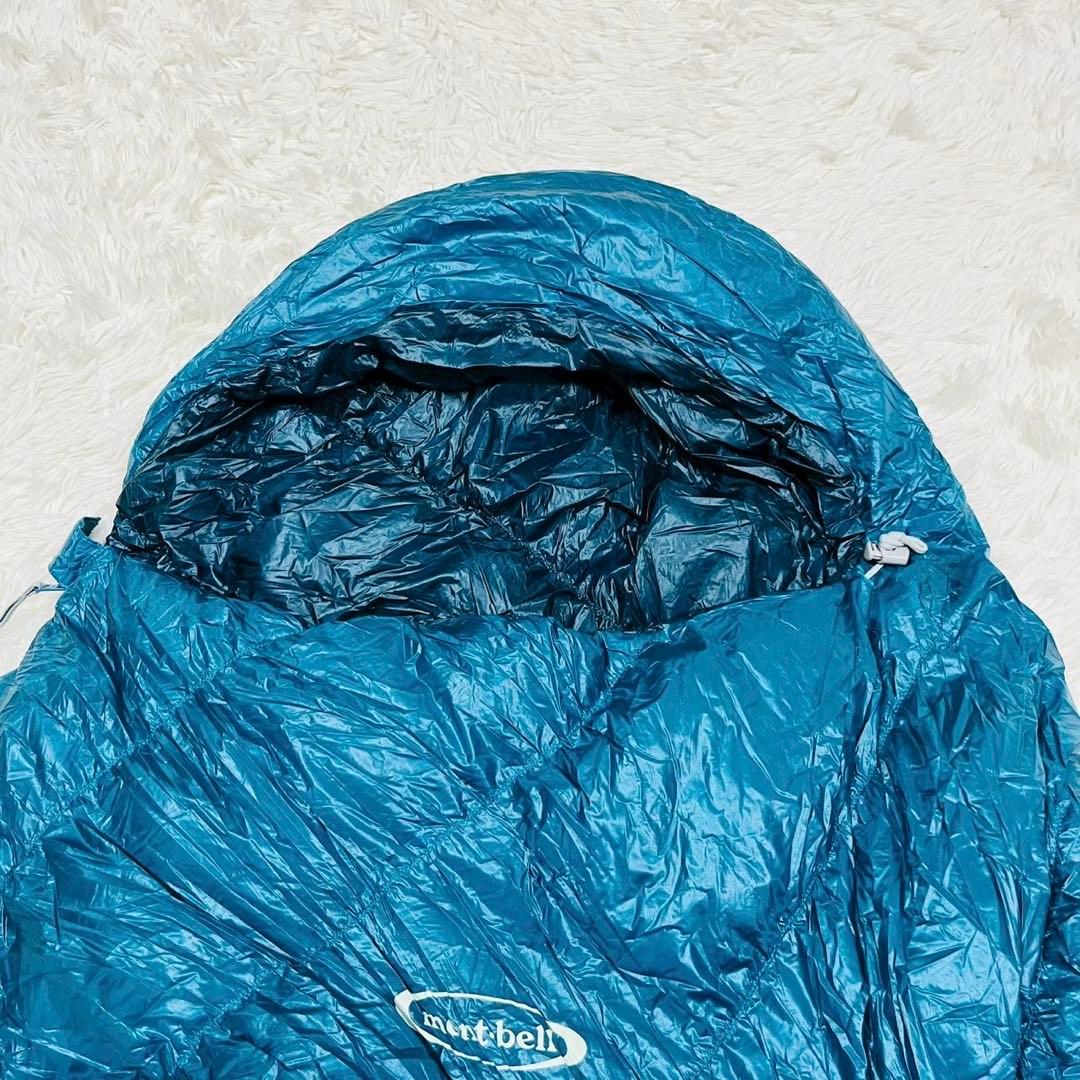 モンベル　ダウンハガー800 #3 R/ZIP ブルー　保存袋あり