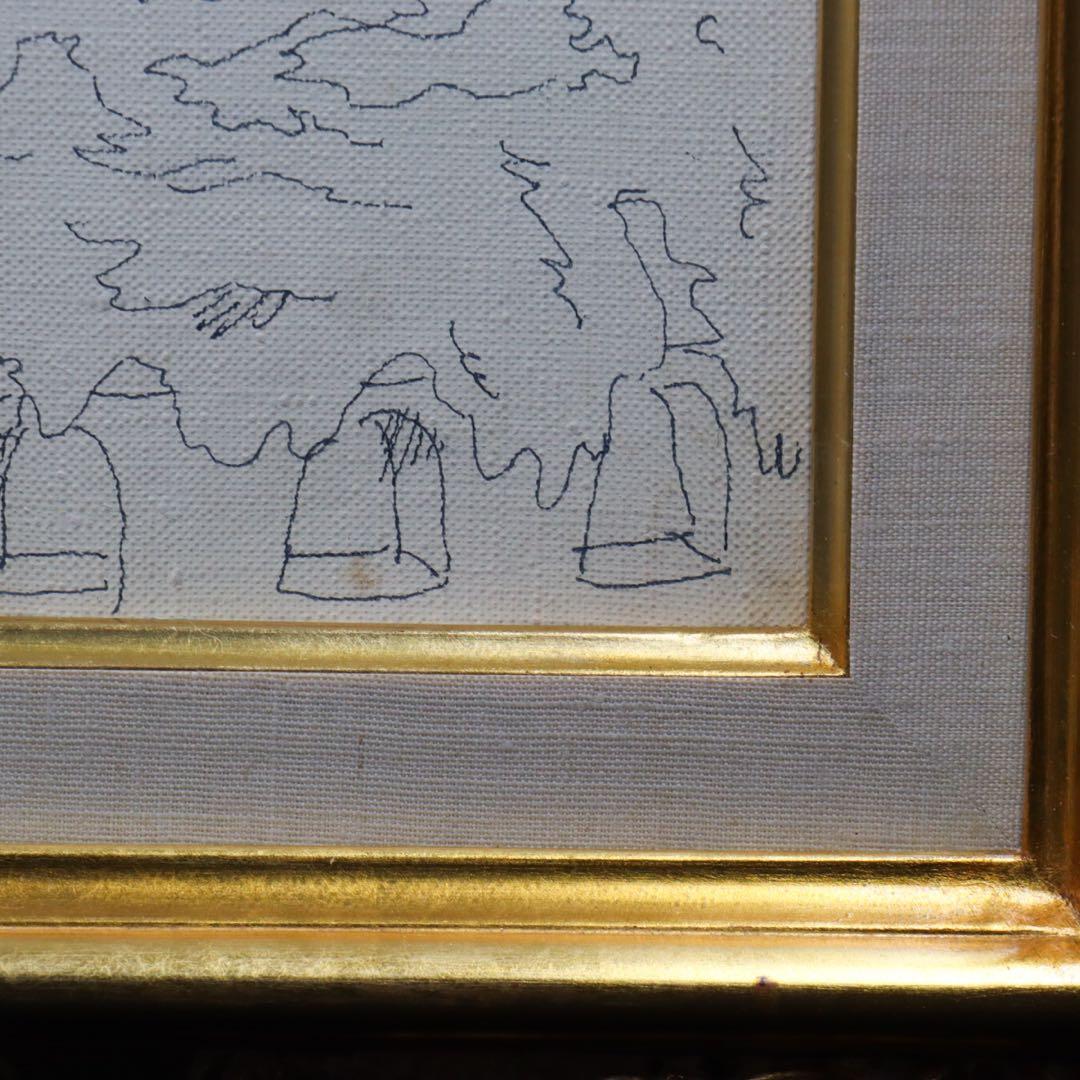 井上洋介 肉筆『くまの子ウーフ』の絵本作家 キャンバスにペン画