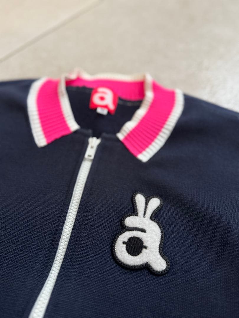 archivio アルチビオ 38ネイビー ジップアップ セーター レディース