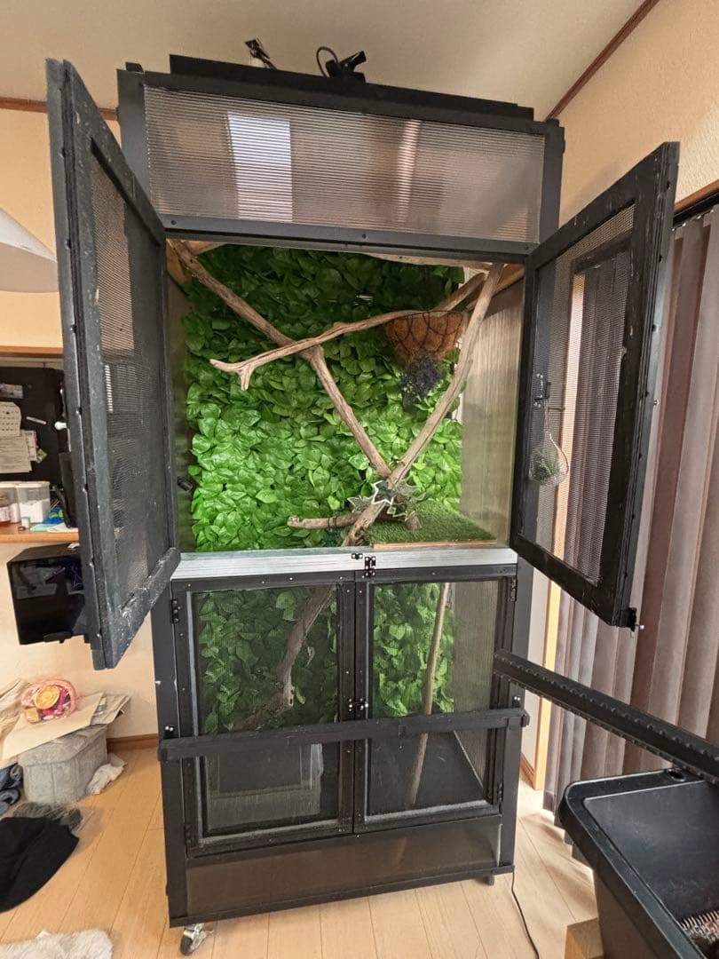 大型爬虫類　中古自作飼育ケージ　運搬可能エリア有り