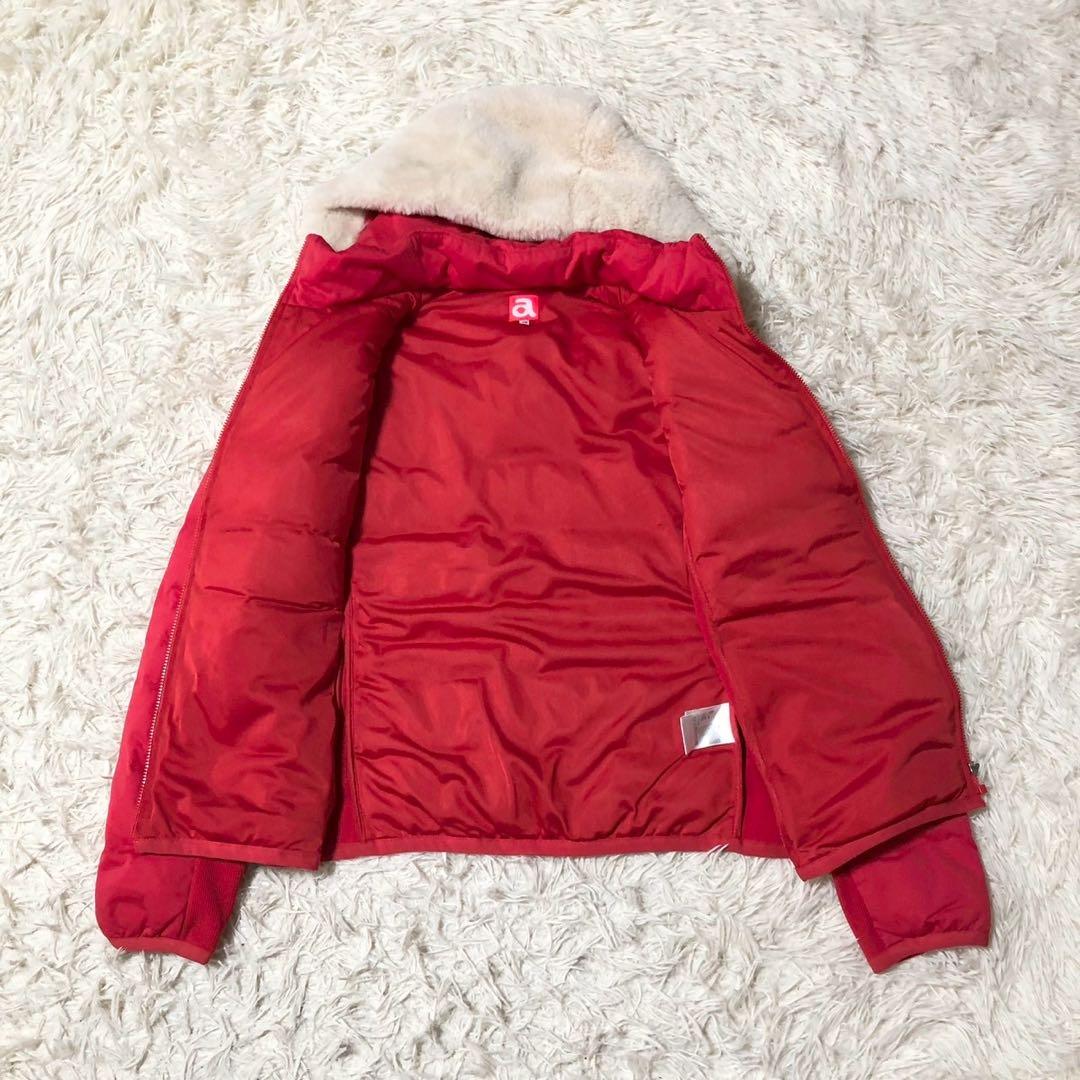 【美品】archivio アルチビオ ダウンジャケット ボアフード レッド