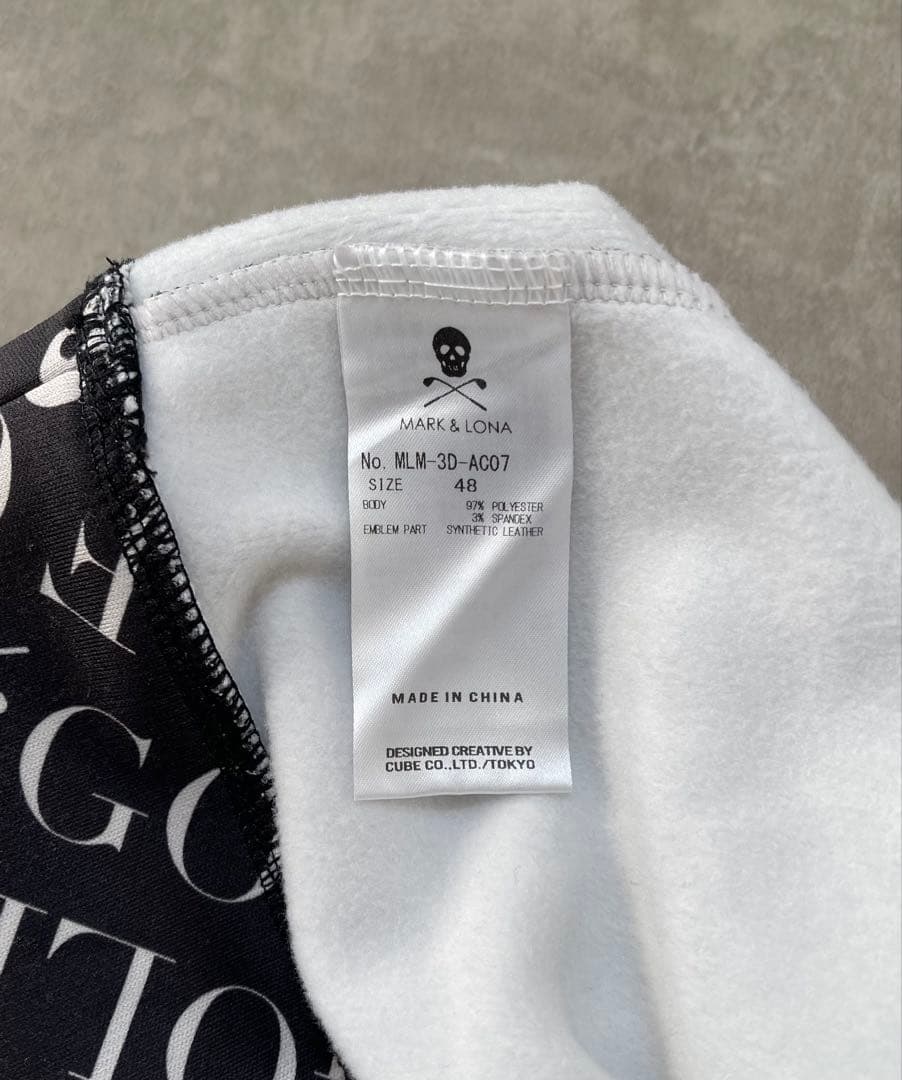 MARK & LONA スカルプリント ジップアップシャツ サイズ48(L)