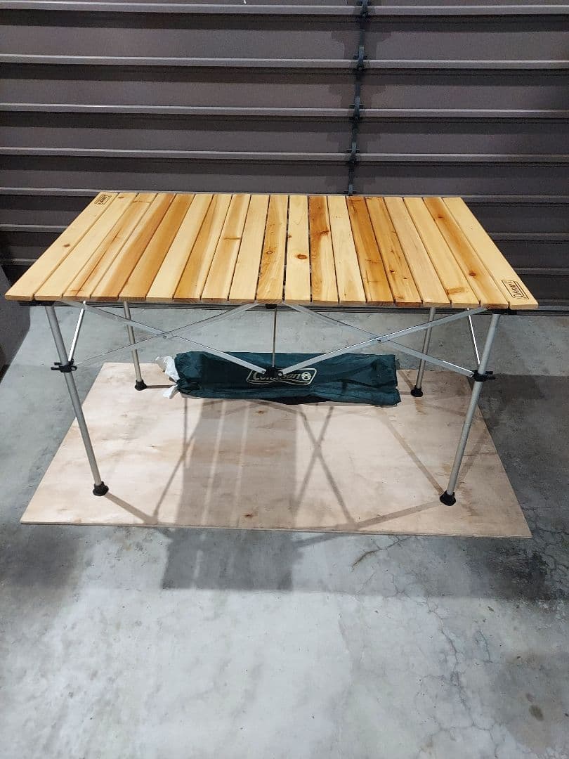 Coleman コールマン ナチュラルウッドロールテーブル110 収納バッグ付き