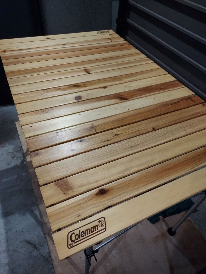 Coleman コールマン ナチュラルウッドロールテーブル110 収納バッグ付き