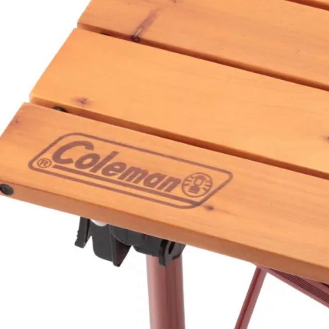 【美品・おまけ付】コールマン ナチュラルウッドロールテーブル クラシック110