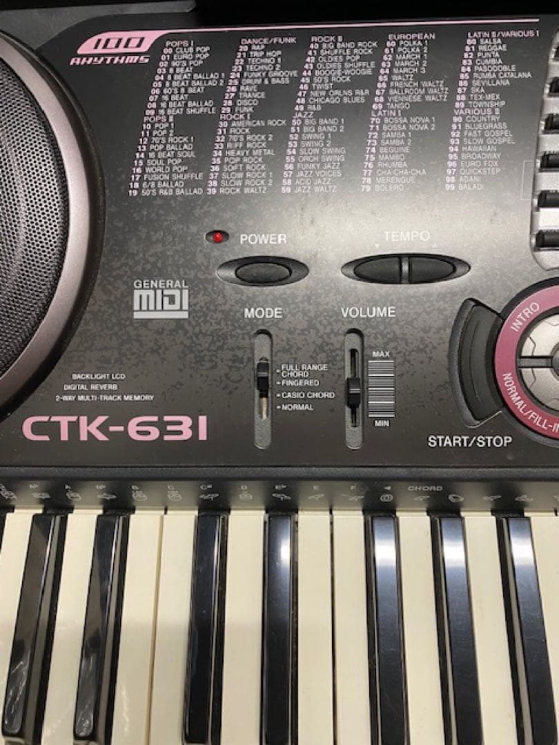 美品　CASIO カシオ　キーボード 電子ピアノ CTK-631　25コ322