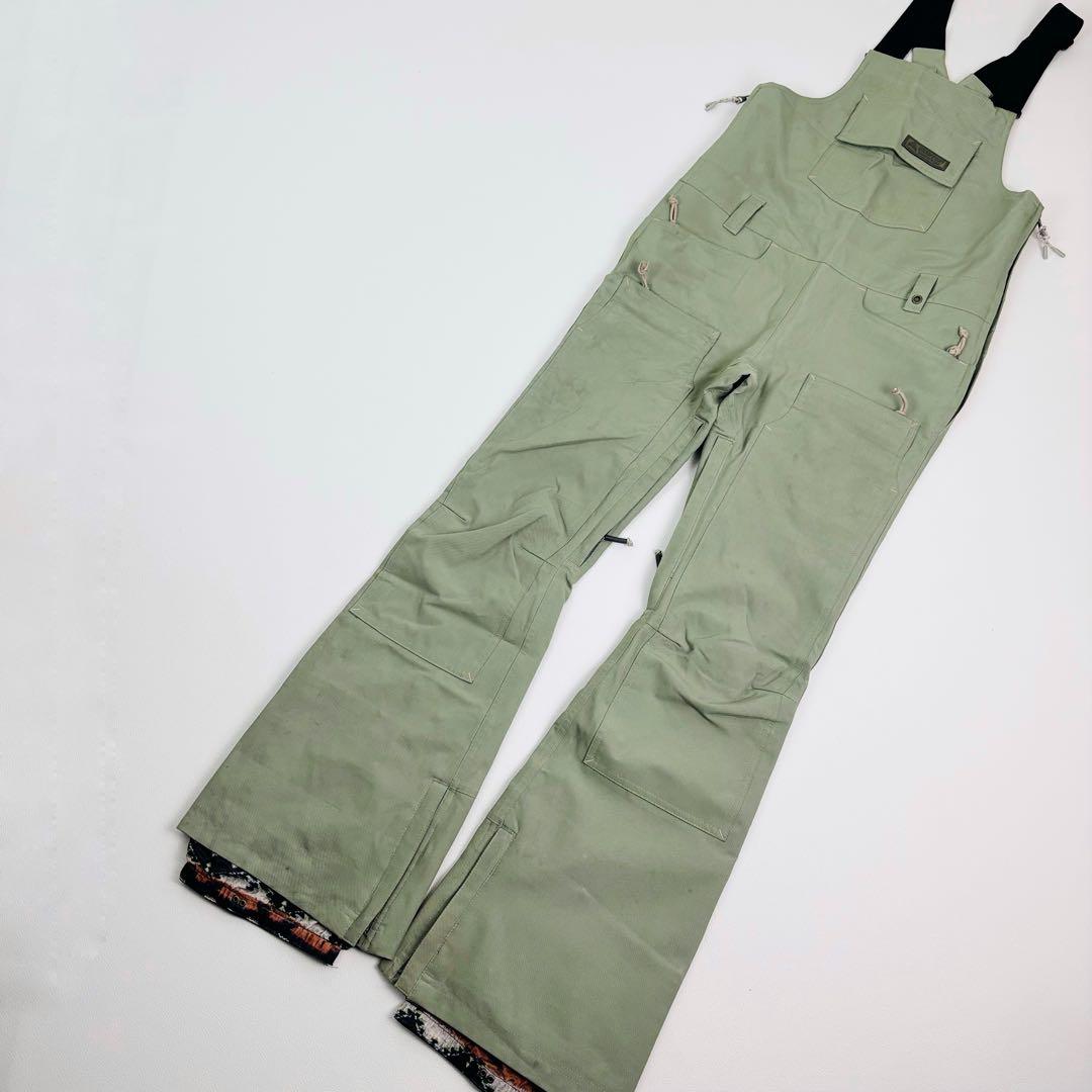 2460 バートン ビブパンツ カーキ 裏地付き つなぎ