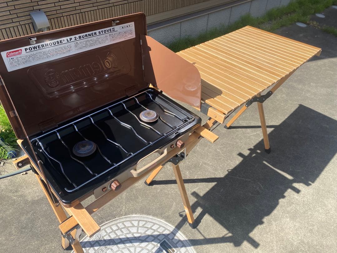 FIELDOOR 木製折りたたみアウトドアテーブル