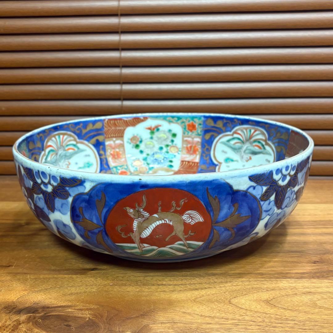 江戸時代　古伊万里　赤絵大鉢