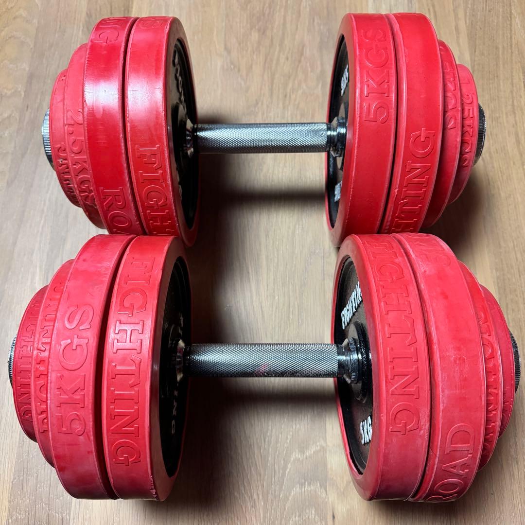 【山ちゃん】FIGHTING ROADラバーダンベル 60KG セット