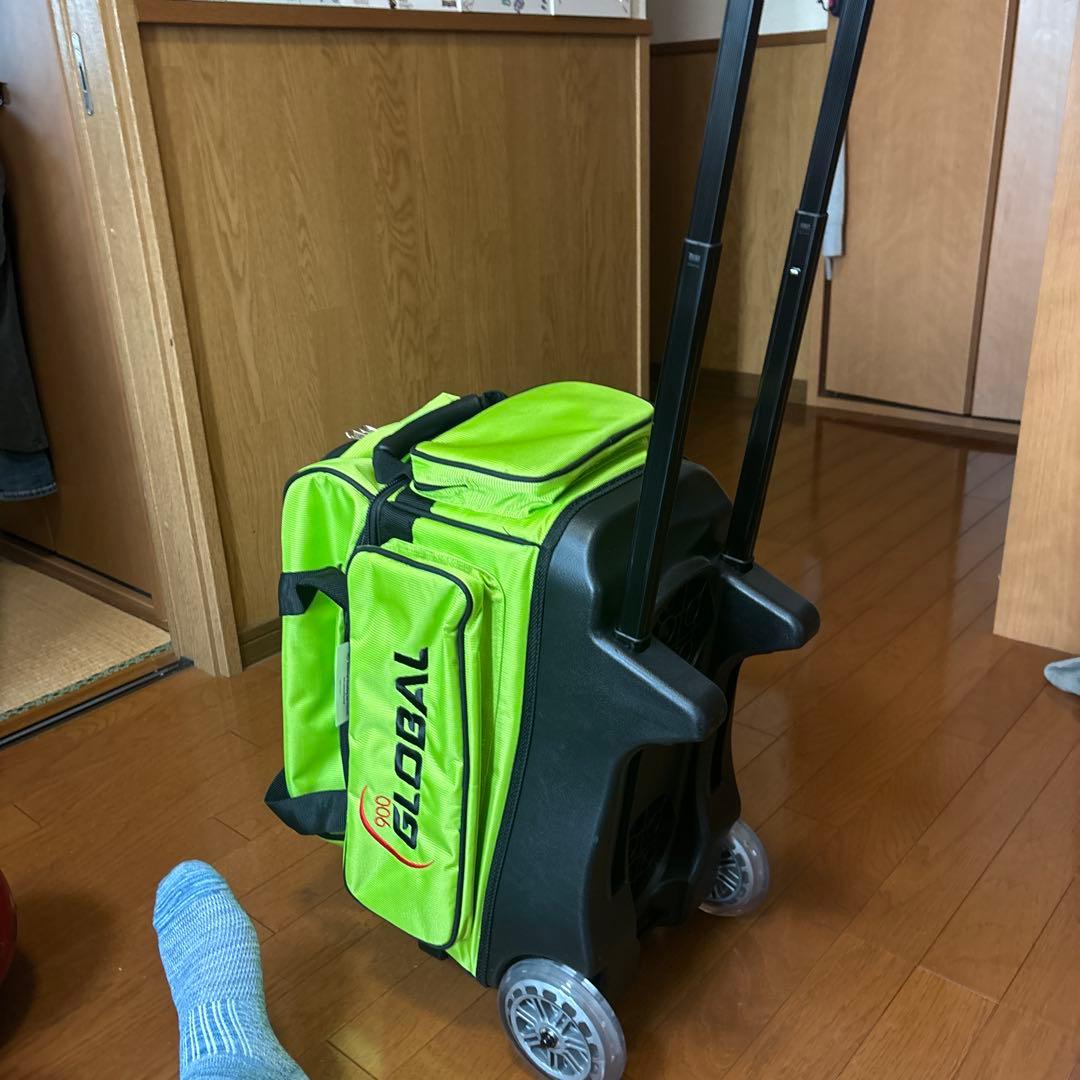 新品　GLOBAL ボウリング用バッグ 蛍光グリーン
