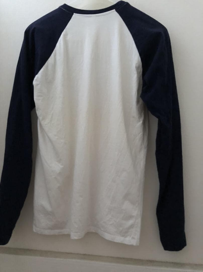 ザ・ストーンローゼズ ラグランロングスリーブ M ホワイト×ネイビー