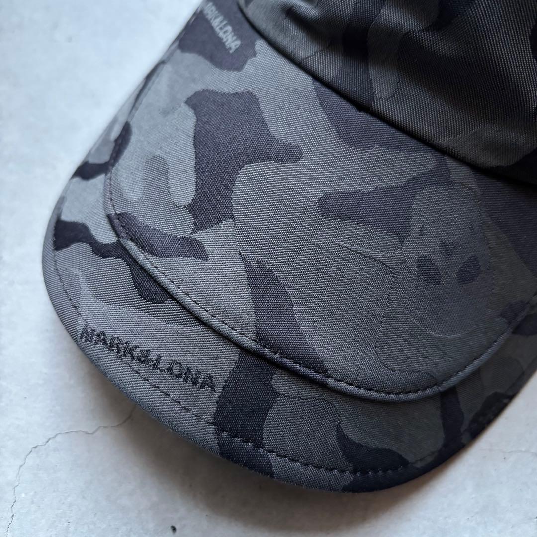 MARK&LONA マークアンドロナ サンバイザー スカル迷彩総柄 ロゴ ゴルフ