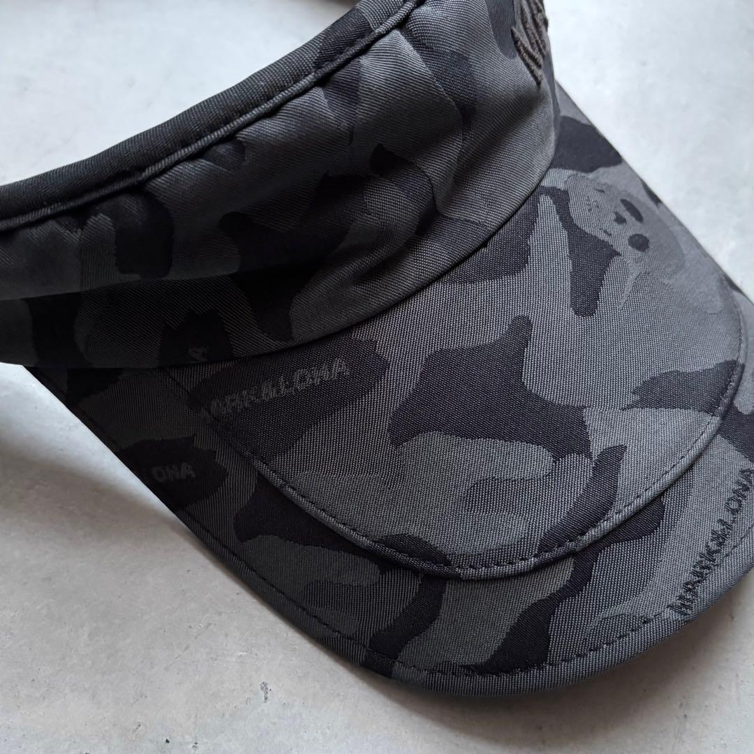 MARK&LONA マークアンドロナ サンバイザー スカル迷彩総柄 ロゴ ゴルフ