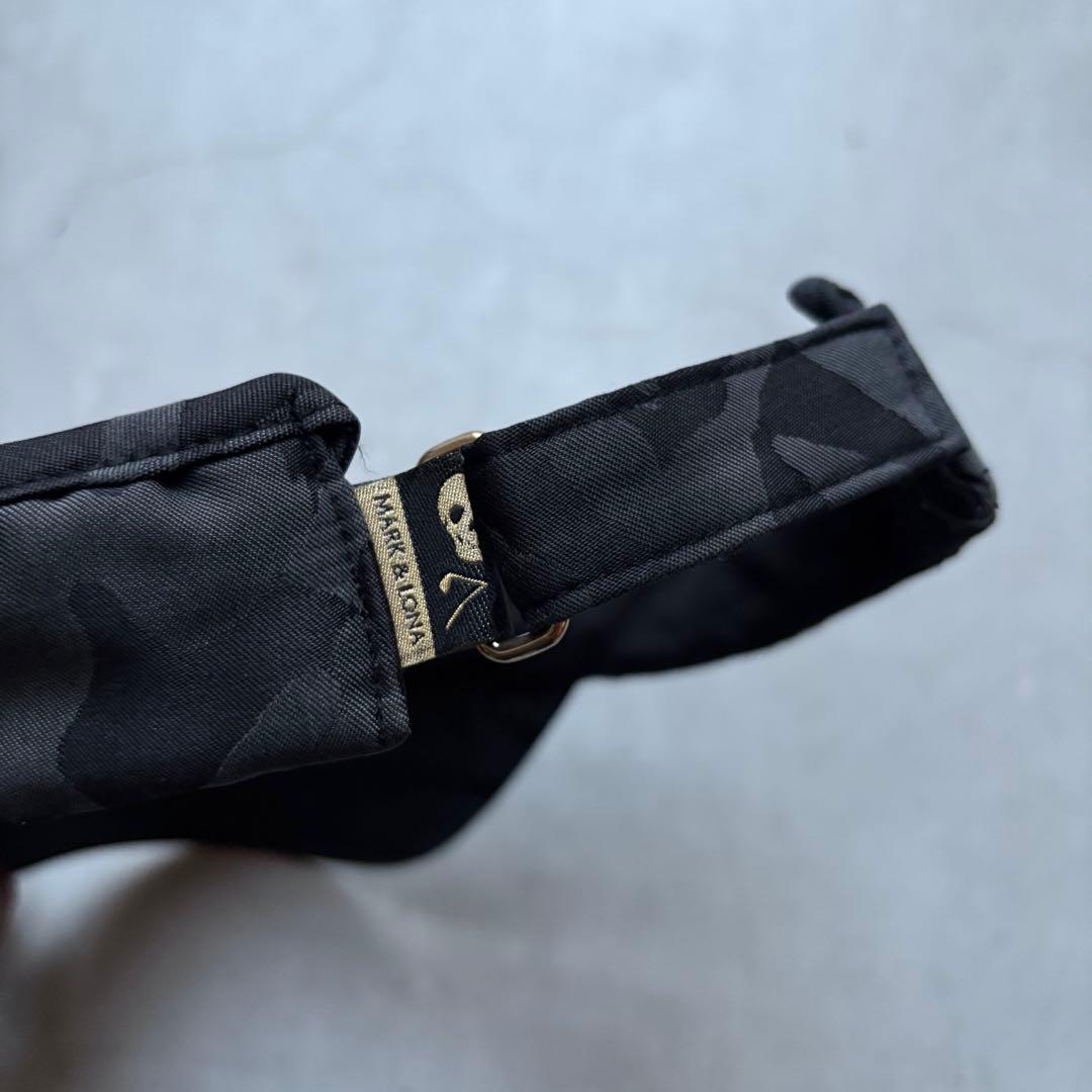 MARK&LONA マークアンドロナ サンバイザー スカル迷彩総柄 ロゴ ゴルフ