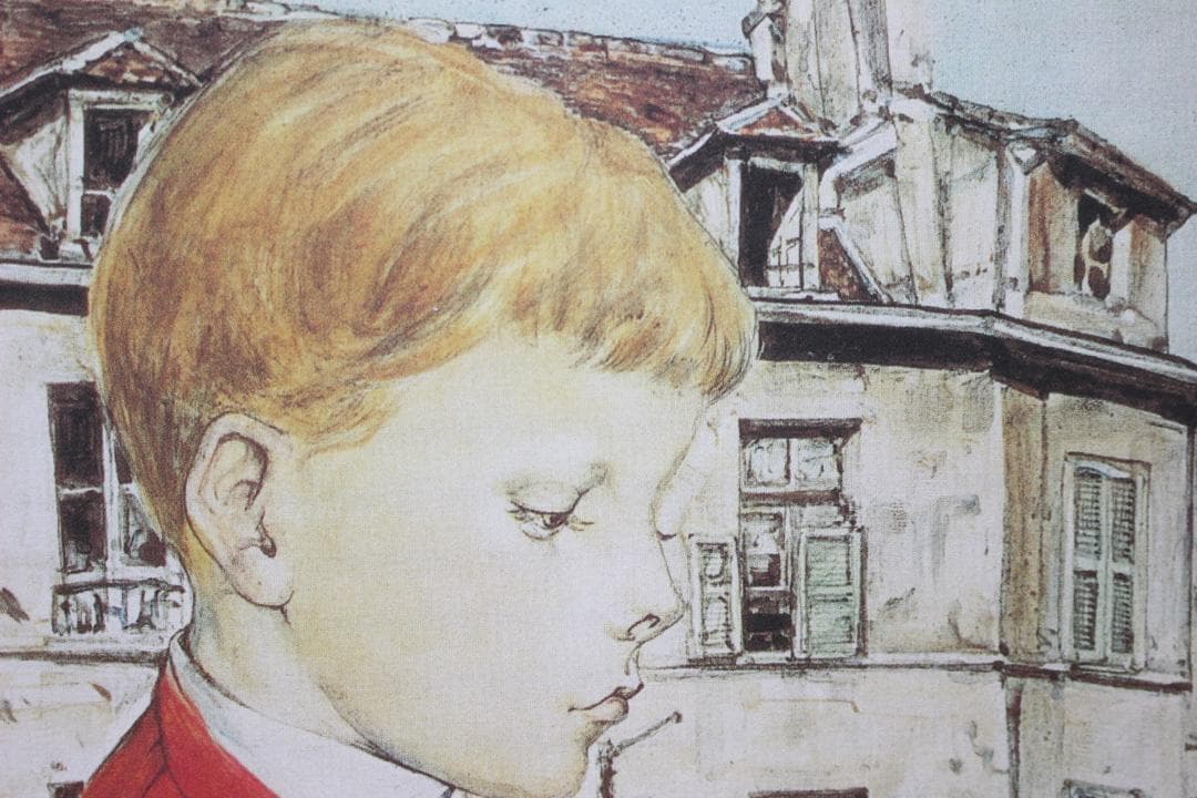 藤田嗣治 エスタンプリトグラフ「ジルベール ペトリデスの肖像画」 6/150