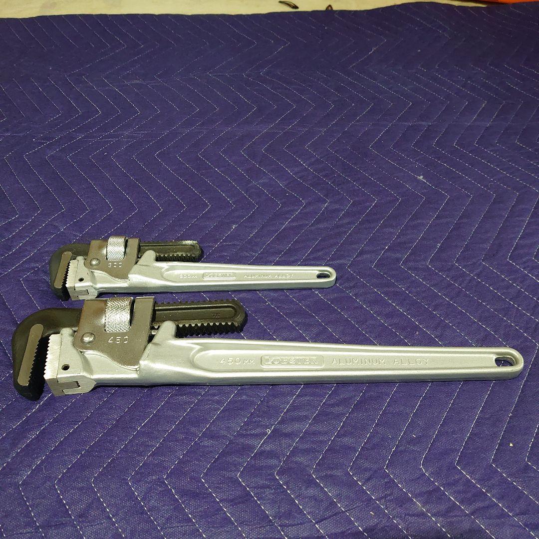 【値下げ】ロブスター（ロブテックス）アルミ軽量(30%)パイプレンチ【新品未使】