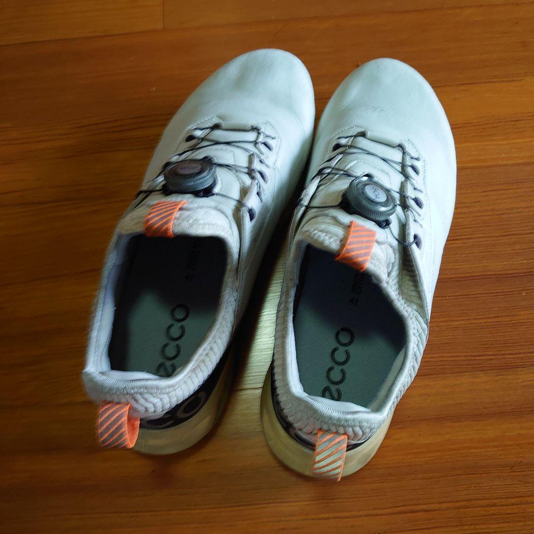 ダイヤル式ゴルフシューズ ホワイトecco