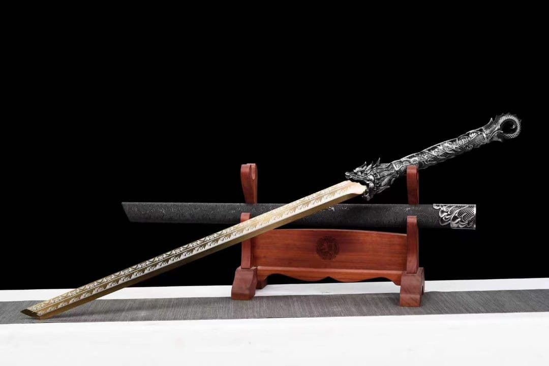 古兵器   武具　刀装具　日本刀　模造刀 『龍炎唐横刀』横刀  直刀