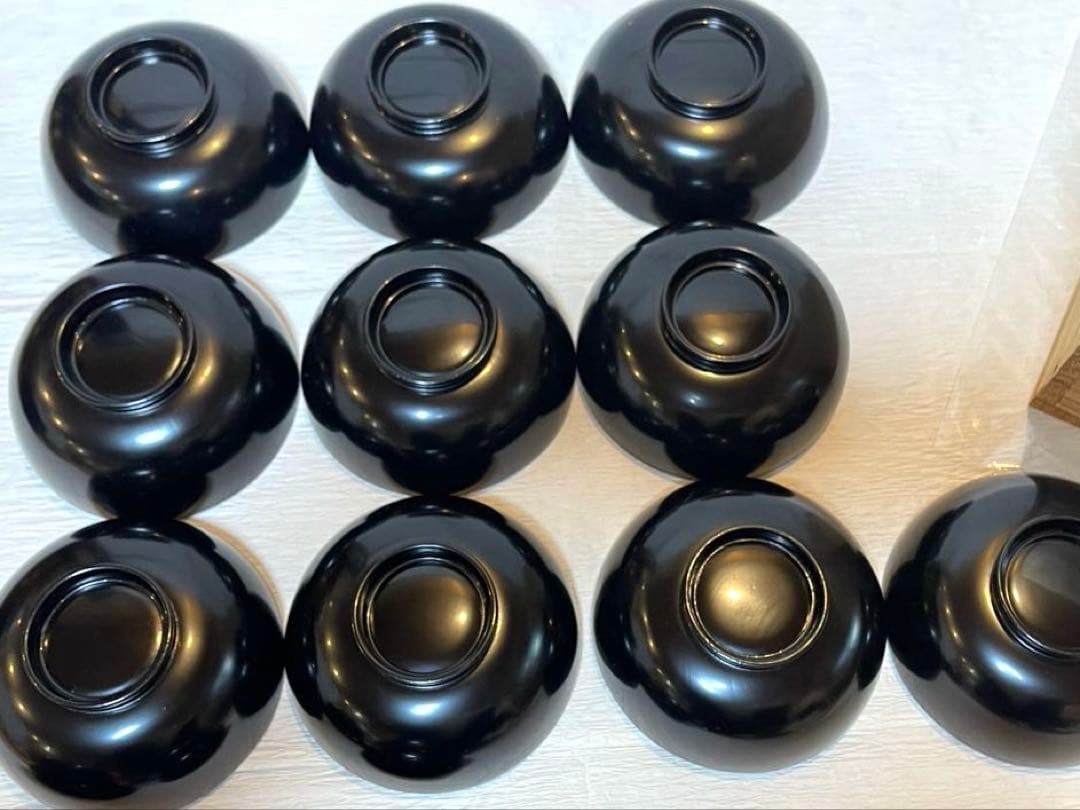 木製漆器 吸物椀 10客 金蒔絵 骨董 時代物 アンティーク175