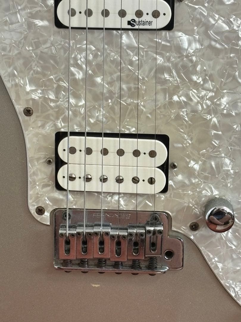 FERNANDES SG-65 エレキギター シルバー ハードケース付き