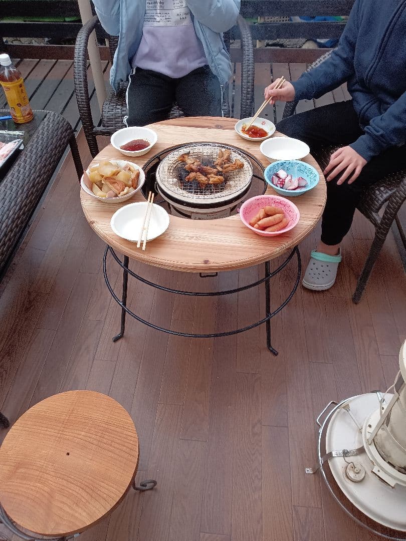 バーベキュー台テーブル　七輪テーブル　ストーブテーブル