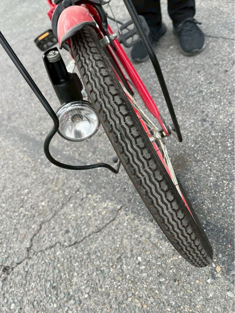 coccinelle 自転車 赤 レトロ おしゃれ コンパクト車【引き取り】