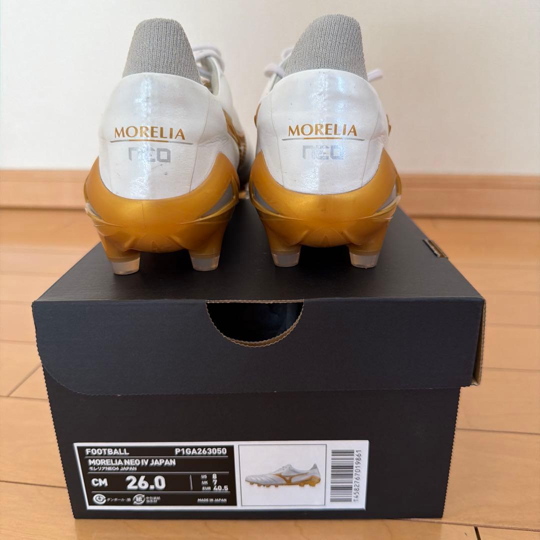 モレリアNEO4 JAPAN 26.0cm 白×ゴールド