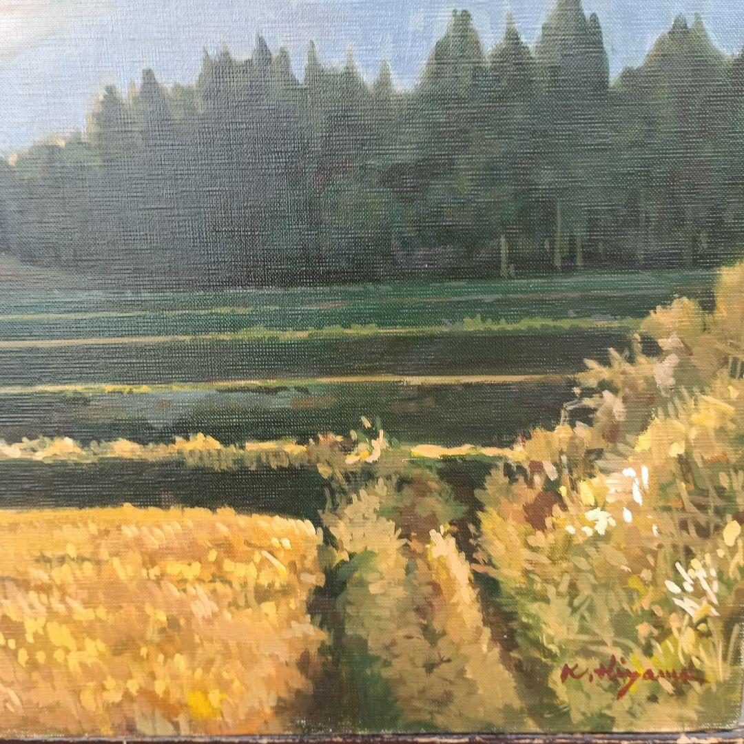 檜山健三　山麓の秋　12号油彩、東京芸大小磯教室、水戸の物故大家