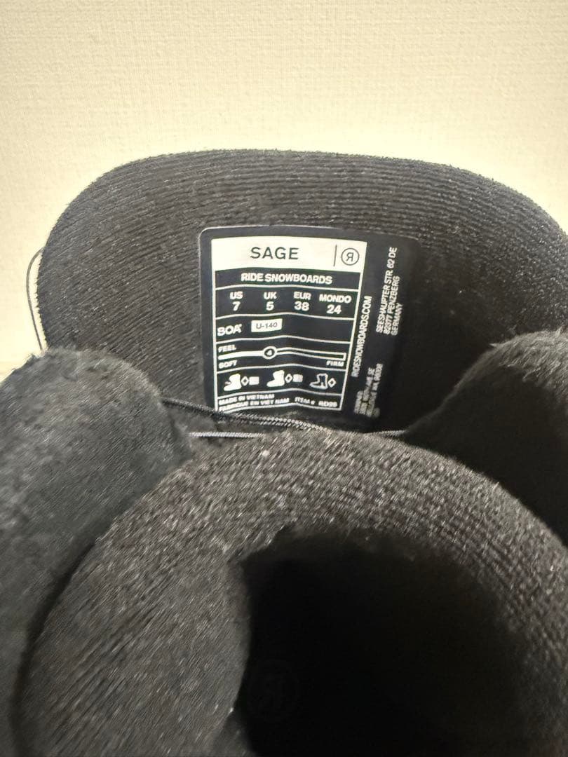 RIDE SAGE 25-26 レディース BOA スノボブーツ 24cm