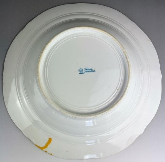 【希少】オールドノリタケ ２３㎝ 花紋蓋付き金盛り皿 深皿 ボウル 金彩