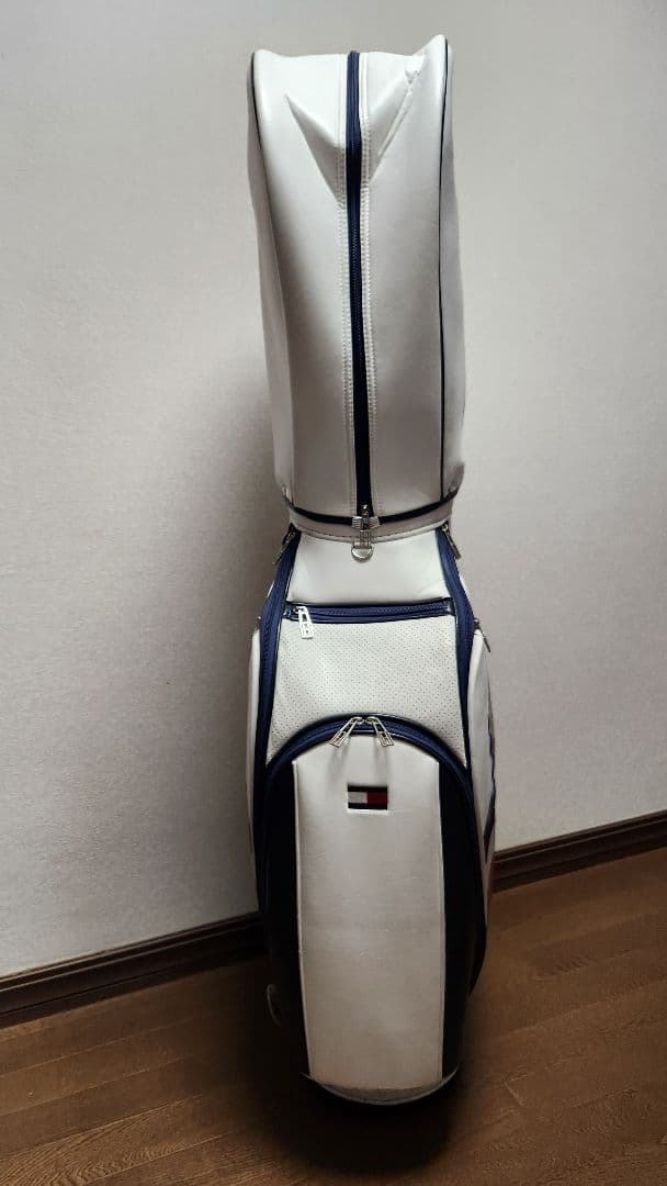   キャディバッグ ホワイト/ネイビー