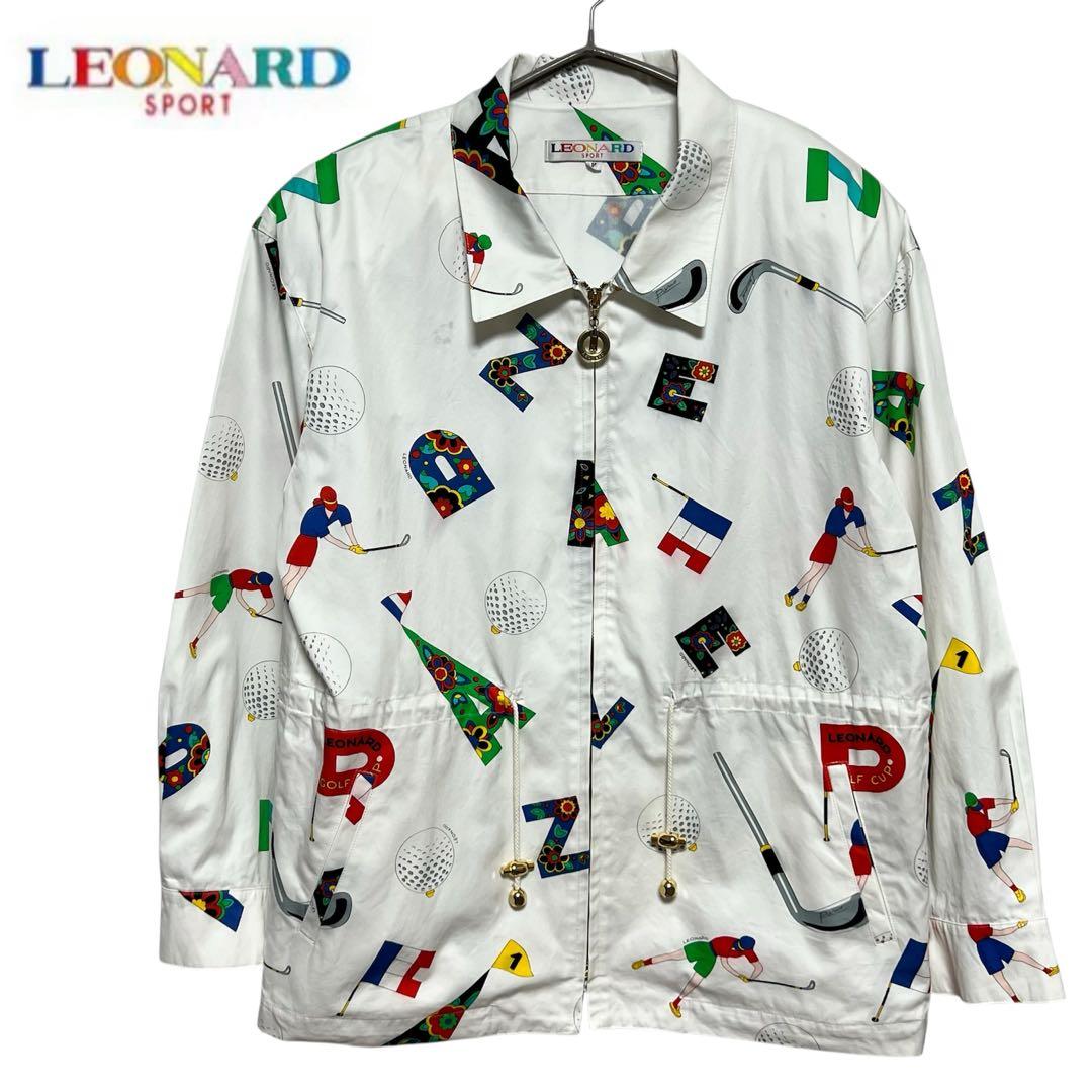 LEONARD SPORT レオナール　ゴルフ柄 ゴルフ ジャケット　FREE