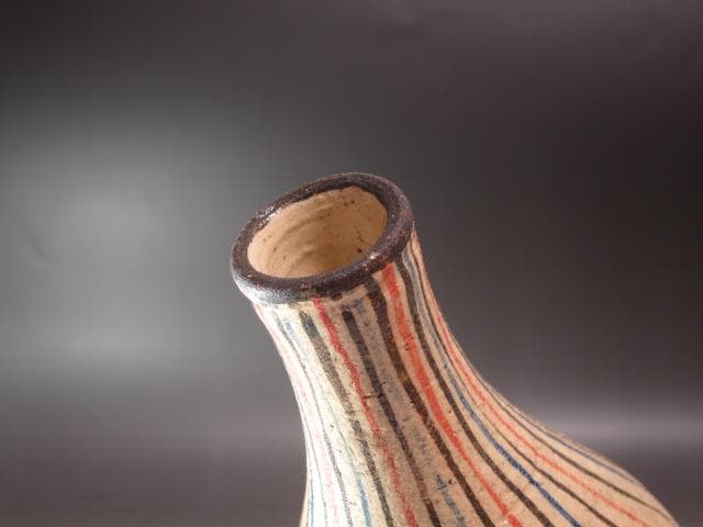 ☆　北大路魯山人　麦藁手徳利　二客　視覚でも楽しめる一品です☆y391