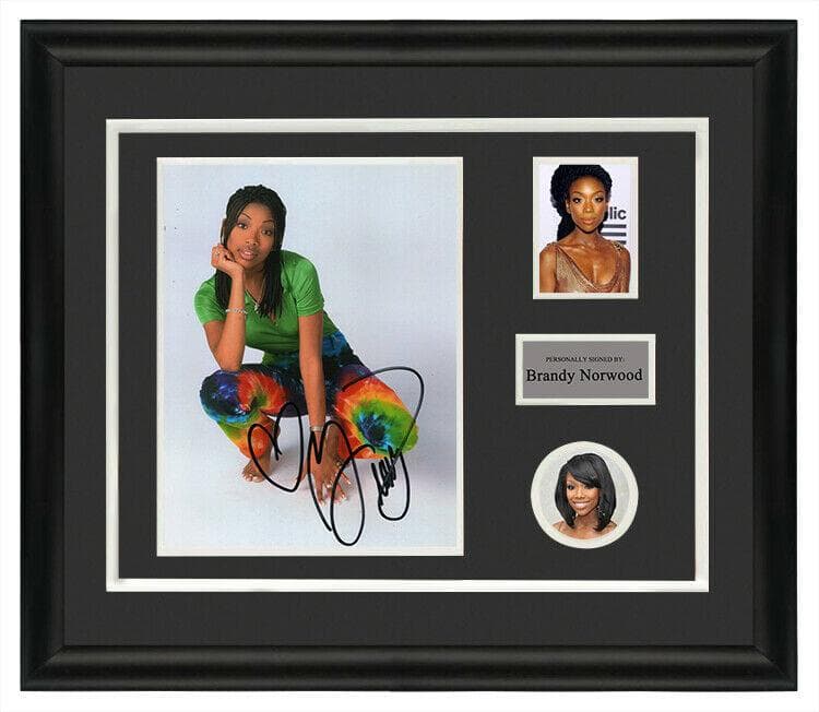 直筆サイン入り写真 ブランディ・ラヤナ・ノーウッド 歌手/フレーム別/SA鑑定済