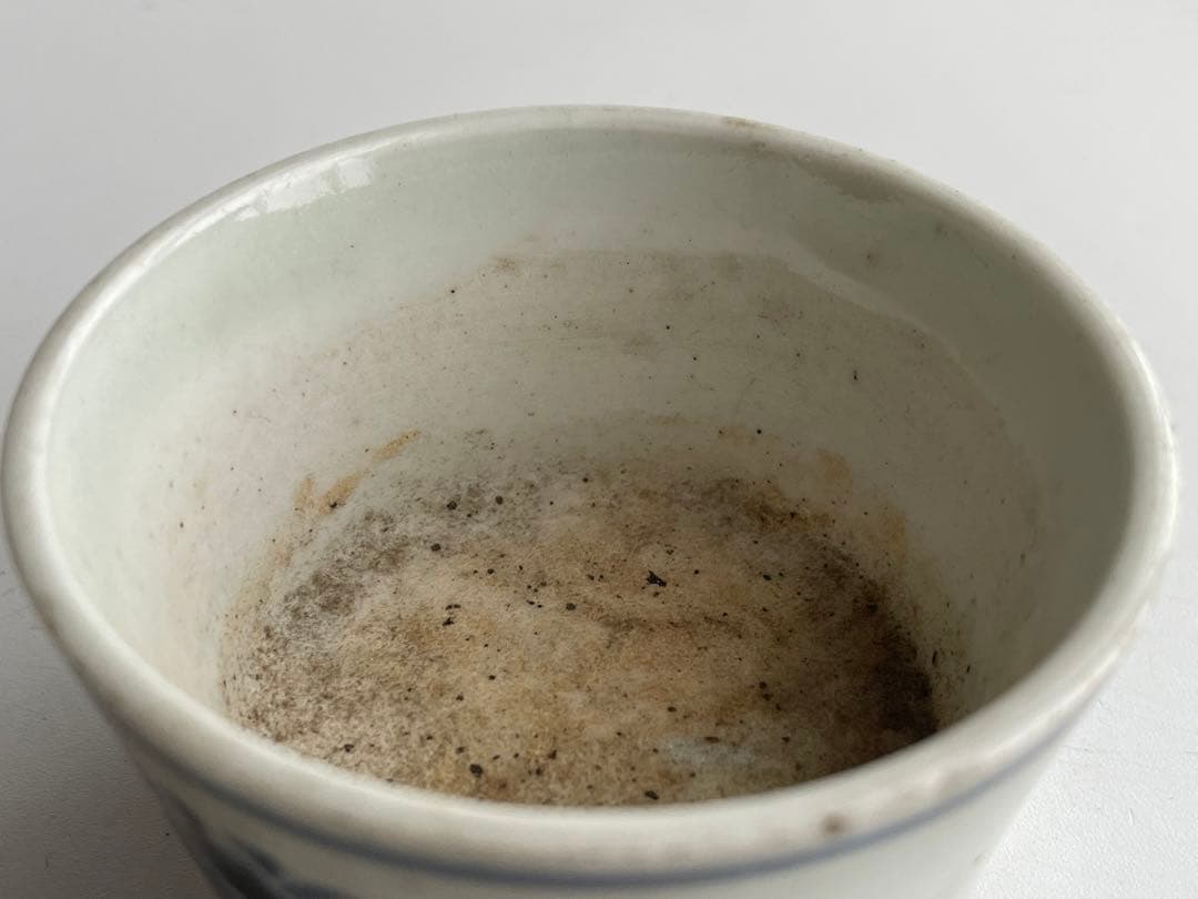 骨董　アンティーク　藍九谷　古伊万里　染付　香炉　三つ足　ミニ香炉　香爐　盆栽鉢