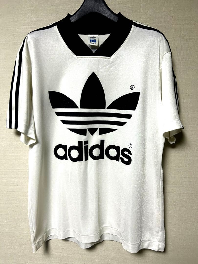 90s adidas アディダス ヴィンテージ ビッグトレフォイル ゲームシャツ