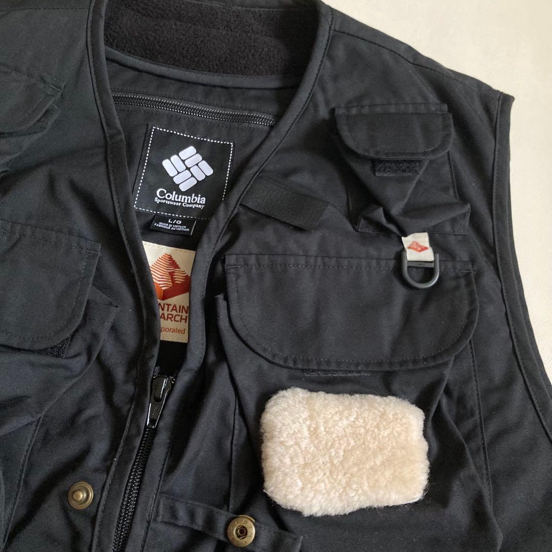 columbia コロンビア フィッシングベスト 黒