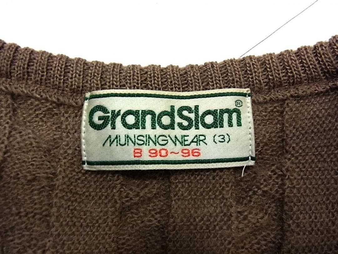 ✈極美品　マンシングウェア　ニット　ベスト ジレ　プルオーバー　グレー　女性 M