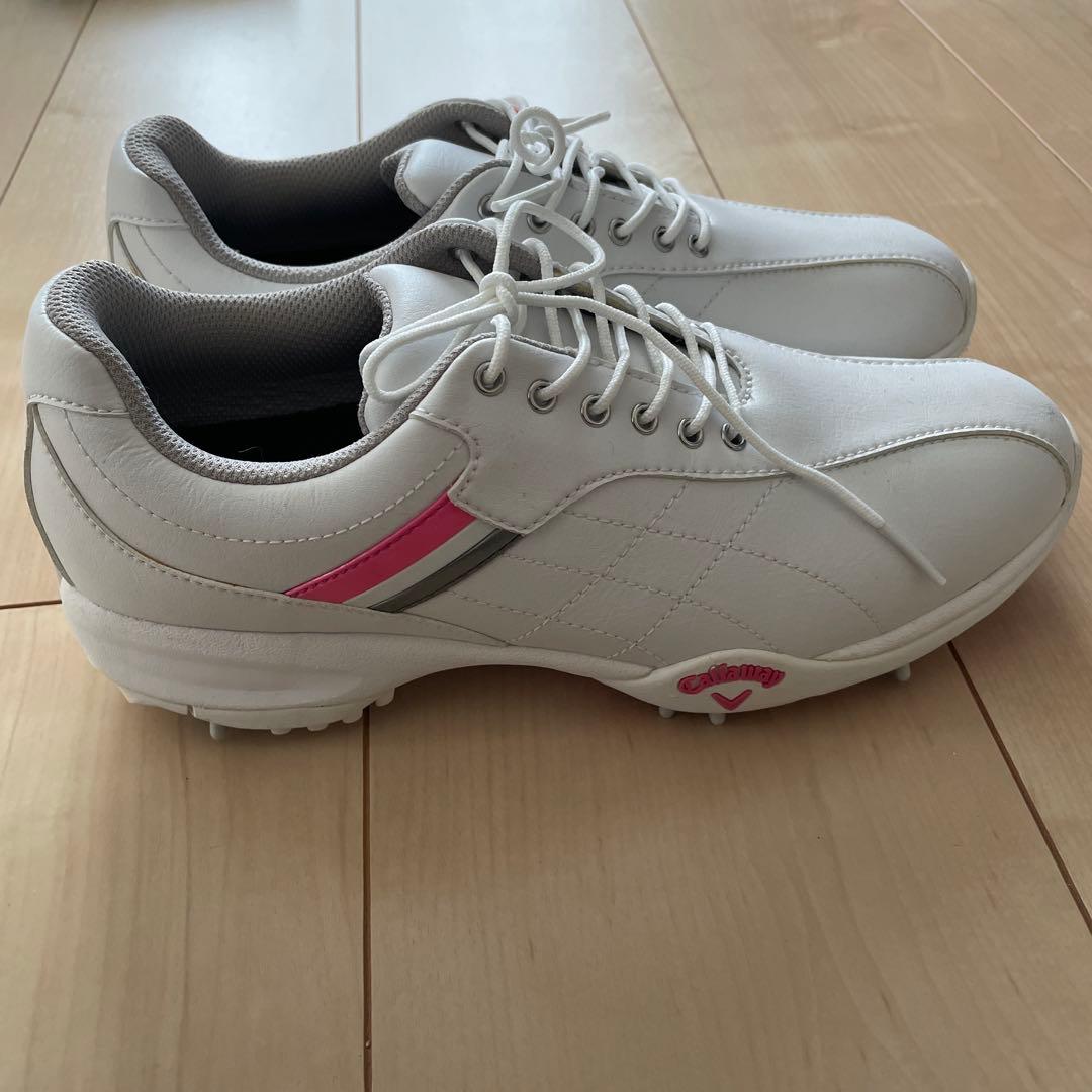 ホワイト ゴルフシューズ 女性用