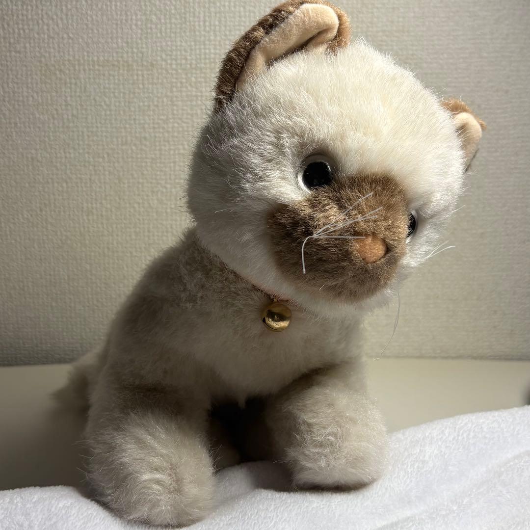 吉徳 ねこ シャム猫 ぬいぐるみ 鈴 首輪 レトロ ヴィンテージ 希少 年代物