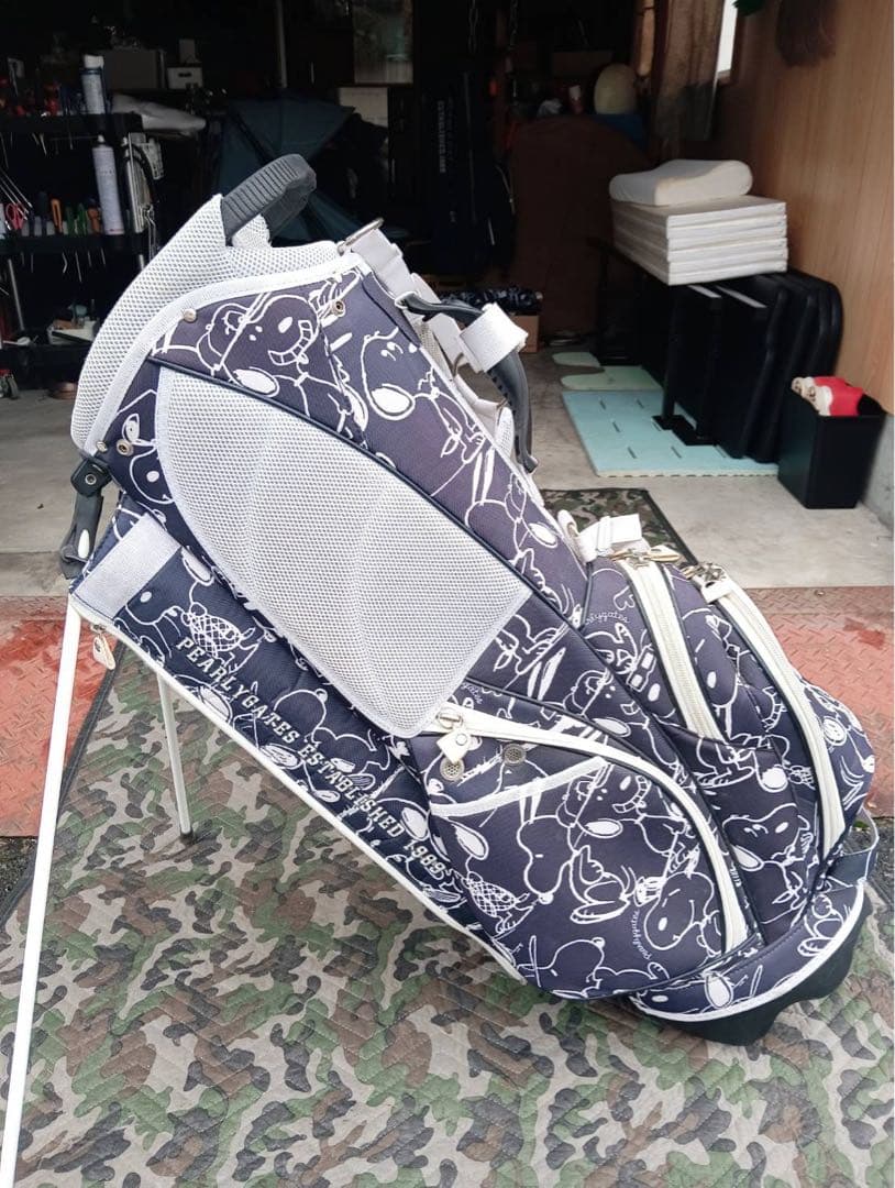 スヌーピーコラボ　PEARL GATES ゴルフバッグ・キャディバッグ ネイビー