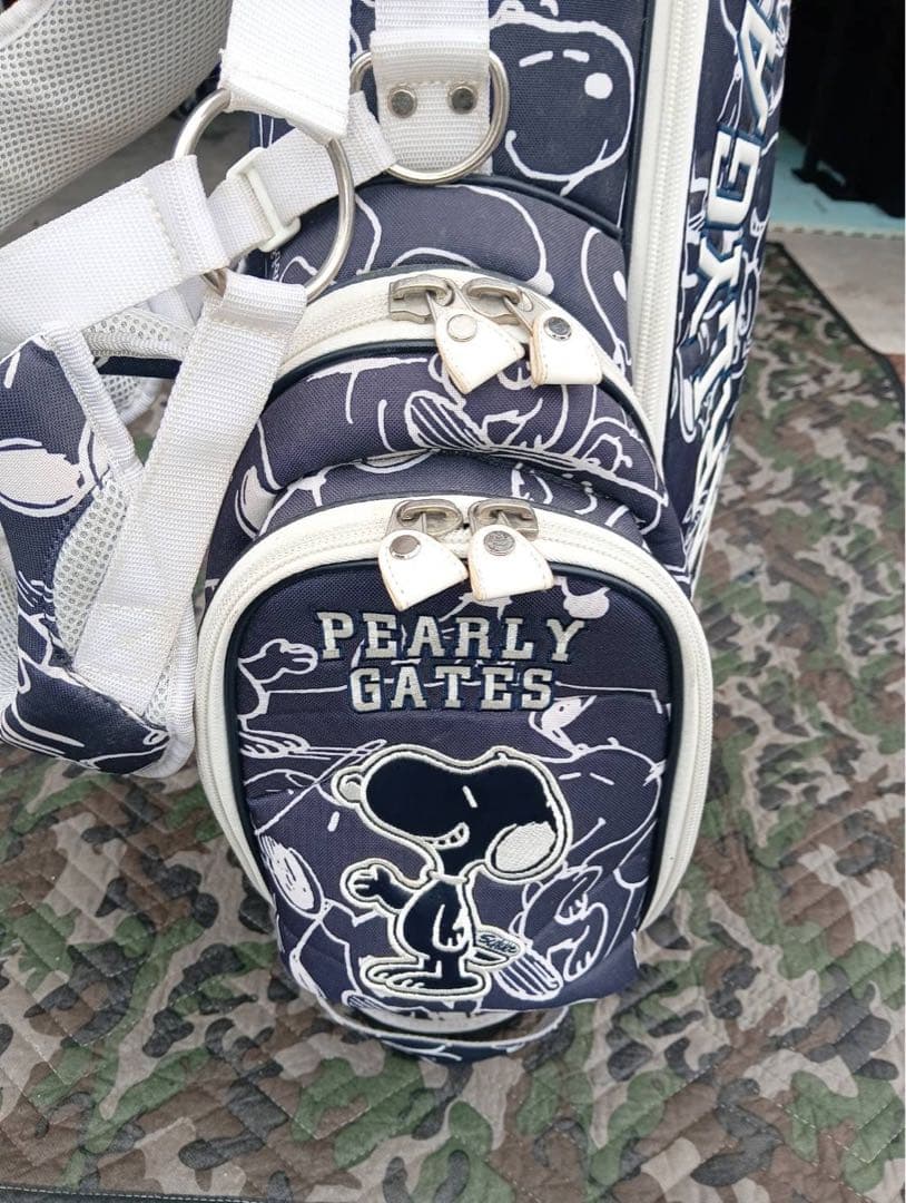 スヌーピーコラボ　PEARL GATES ゴルフバッグ・キャディバッグ ネイビー