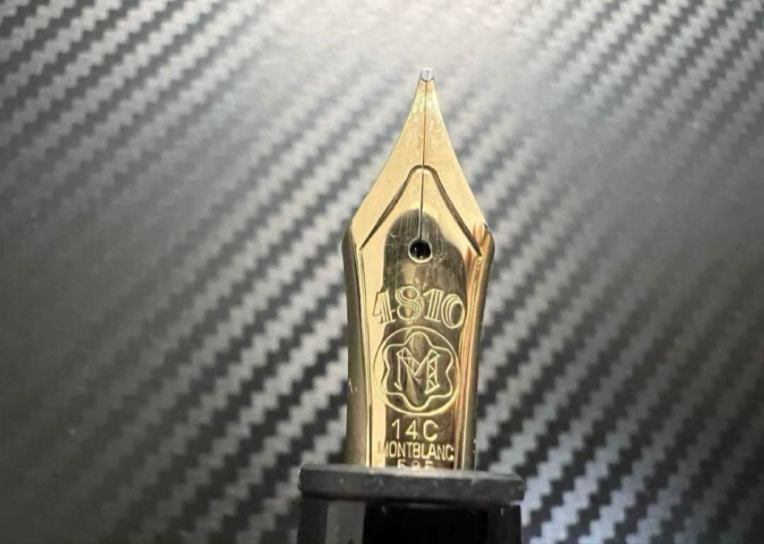 未使用に近い モンブラン 146 14C 全金 万年筆 M 中字 ブラック