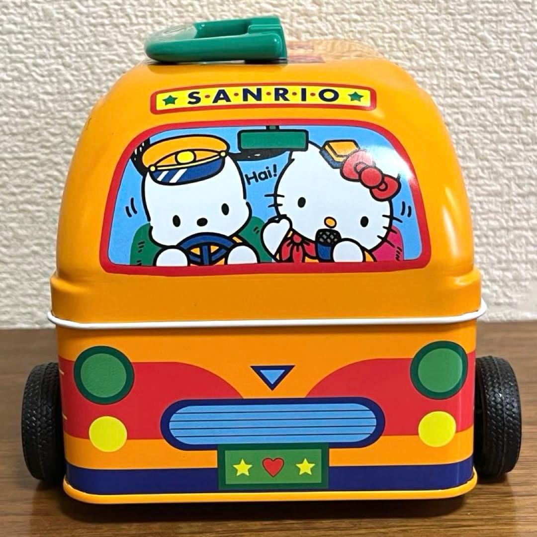 サンリオ　わくわくおでかけなかよしバス 缶ケース　ピューロランド限定